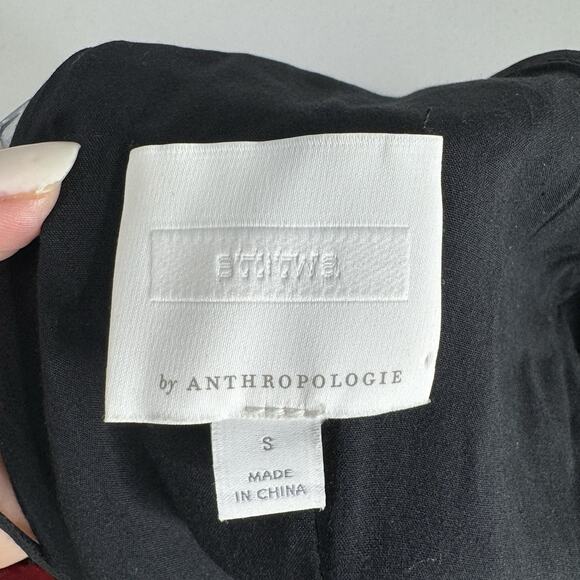 Ett:twa Anthropologie Floral Burnout Jumpsuit Womens Small Black Velvet Motif - Picture 8 of 15